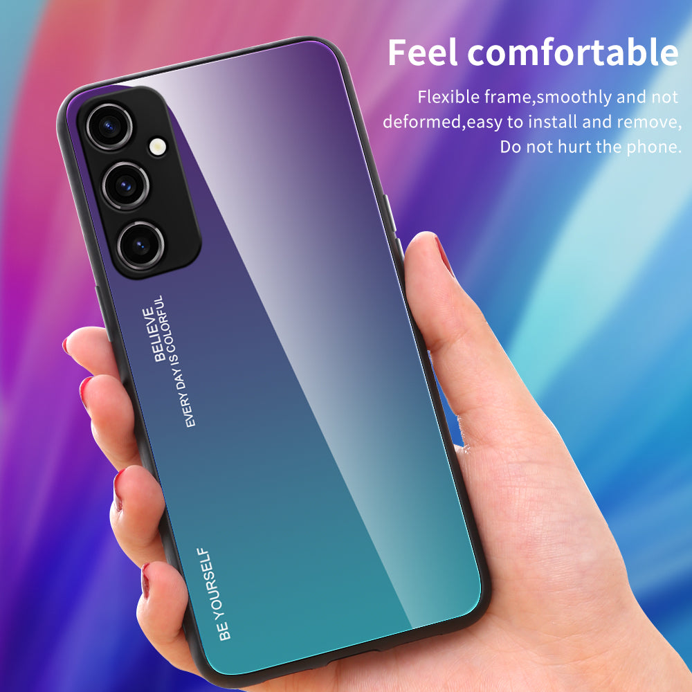 Gradient Color Phone Case for Samsung Galaxy A54 5G Tempered Glass PC TPU Anti-Slip Phone Cover Gradient Color Phone Case for Samsung Galaxy A54 5G Tempered Glass PC TPU Anti-Slip Phone Cover